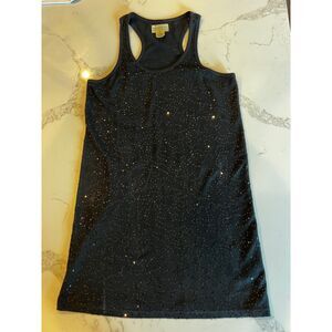 Ralph Lauren Denim & Supply Black Sequin Racerback Tank Dress Size Small